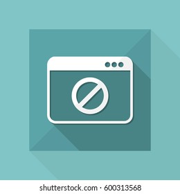 Forbidden access - Private area - Vector web icon