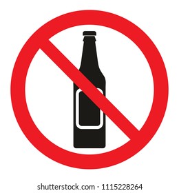 forbidden alcohol  vector icon