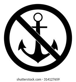 Forbidden Anchor Sign