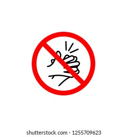 Forbidden applause icon can be used for web, logo, mobile app, UI, UX