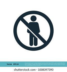 Forbidden Area Icon Vector Logo Template Illustration Design. Vector EPS 10.