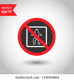 Forbidden baby icon. No baby vector sign. Prohibited child vector icon. Warning, caution, attention, restriction. 