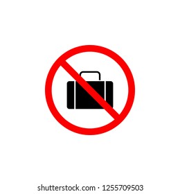 Forbidden bag, suitcase icon can be used for web, logo, mobile app, UI, UX