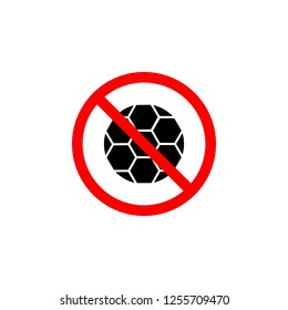 Forbidden ball, playing icon can be used for web, logo, mobile app, UI, UX