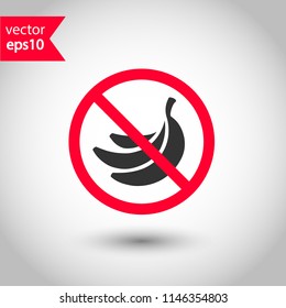 Forbidden Bananas Icon No Bananas Vector Stock Vector (Royalty Free