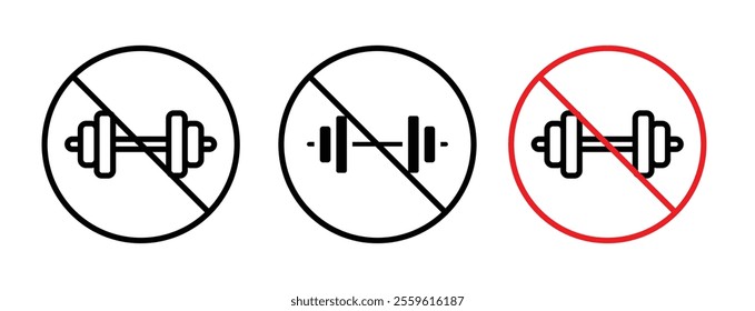 Forbidden barbell sign vector set