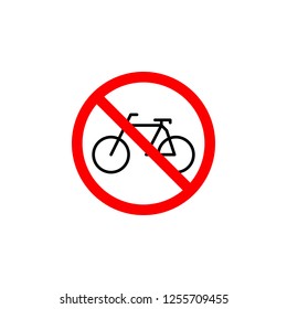 Forbidden bcycle icon can be used for web, logo, mobile app, UI, UX