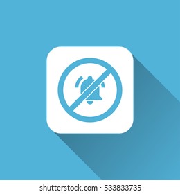 forbidden bell icon on white background