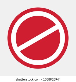 Forbidden block traffic sign quality vector illustration cut