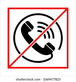 Forbidden Call Icon Vector Art Illustration