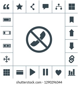 Forbidden Call Vector Icon Telephone Not Stock Vector (Royalty Free ...