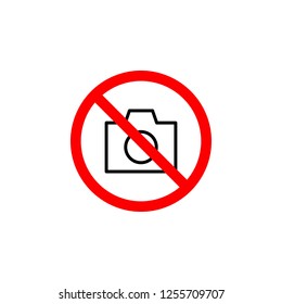 Forbidden camera icon can be used for web, logo, mobile app, UI, UX