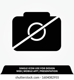 forbidden camera icon.forbidden  camera vector illustration. 