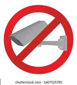 Forbidden camera sign. vector illustration