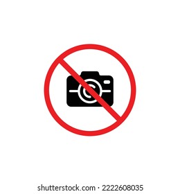 Forbidden Camera Symbol. No Camera Symbol Sign Vector