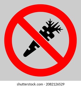 Forbidden carrot vector illustration. An isolated flat icon illustration of forbidden carrot with nobody.