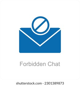 Chat prohibido y concepto de icono prohibido