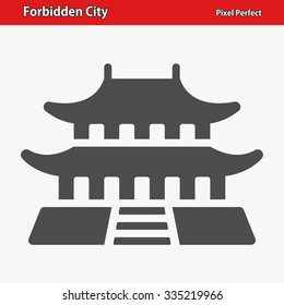 Forbidden City Icon. Professional, pixel perfect icon optimized for both large and small resolutions. EPS 8 format.