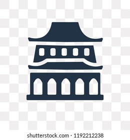 Forbidden city vector icon isolated on transparent background, Forbidden city transparency concept can be used web and mobile