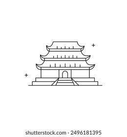 Ciudad Prohibida Ilustración vectorial Diseño de Iconos