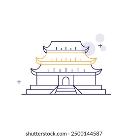 Forbidden City Vector Illustration Icon Design