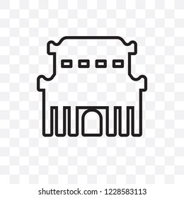 Forbidden city vector linear icon isolated on transparent background, Forbidden city transparency concept can be used for web and mobile
