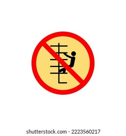 Das verbotene Klettersymbol kann für Web, Logo, mobile App, UI, UX verwendet werden