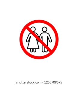 Forbidden couple icon can be used for web, logo, mobile app, UI, UX
