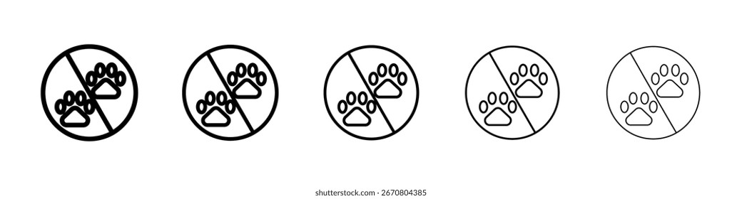 Arte vectorial de signos de mascota de perro prohibido
