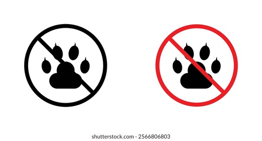 Forbidden dog pet signssign vector pack for apps and web UI designs