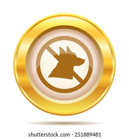 Forbidden dogs icon. Internet button on white background. EPS10 vector. 