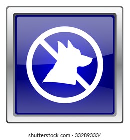 Forbidden dogs icon. Internet button on white background. EPS10 vector.