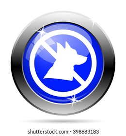 Forbidden dogs icon. Internet button on white background. EPS10 vector
