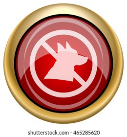 Forbidden dogs icon. Internet button on white background. EPS10 vector.