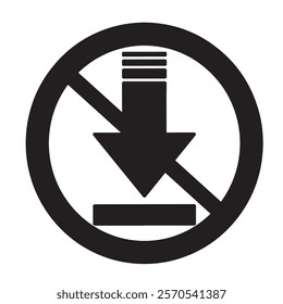 Forbidden download symbol. Download prohibited
