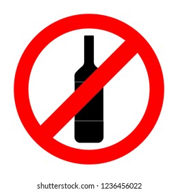 forbidden to drink alconol sticker