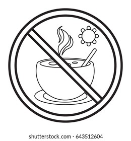 forbidden to eat icon outline