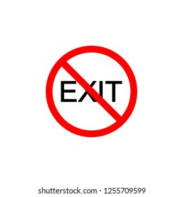 Forbidden exit icon can be used for web, logo, mobile app, UI, UX