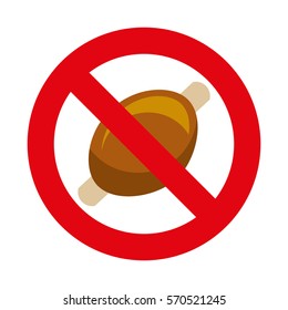 Forbidden fast food sign vector illustration design