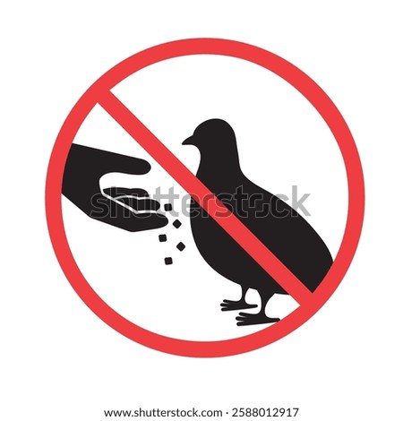 Forbidden to feed pigeons sign
