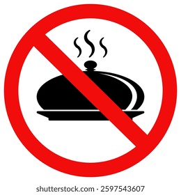 Forbidden food platter vector icon. Flat vector illustration design.
