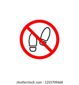 Forbidden  footprint icon can be used for web, logo, mobile app, UI, UX