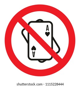 forbidden game card  vector icon