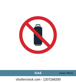 forbidden gas icon vector logo element