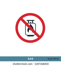 forbidden gas icon vector logo element