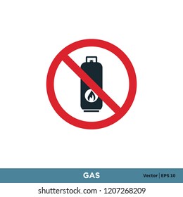 forbidden gas icon vector logo element