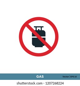 forbidden gas icon vector logo element
