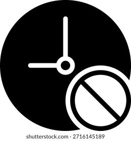 Vector de ilustración de icono de glifo prohibido