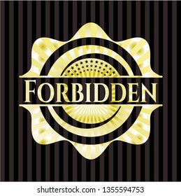 Forbidden gold shiny emblem