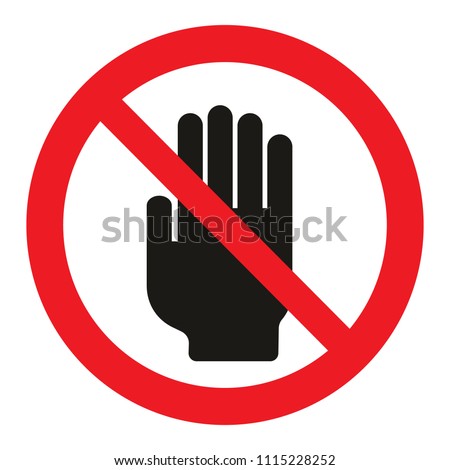 forbidden hand  vector icon